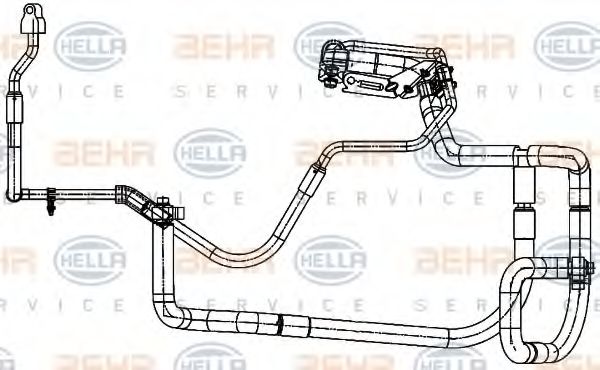 Imagine conducta presiune variabila,aer conditionat HELLA 9GS 351 338-341