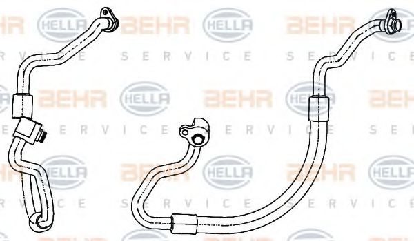 Imagine conducta joasa presiune,aer conditionat HELLA 9GS 351 338-491