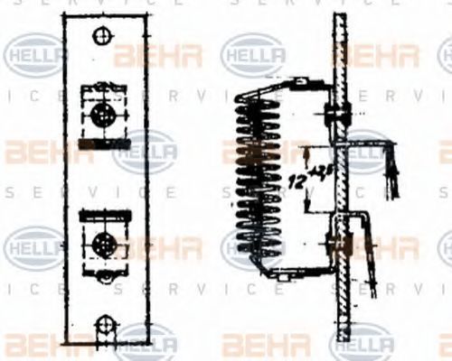 Rezistor, ventilator habitaclu HELLA 9ML 351 332-001