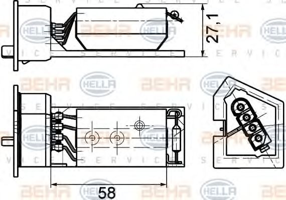 Imagine Rezistor, ventilator habitaclu HELLA 9XX 351 029-131