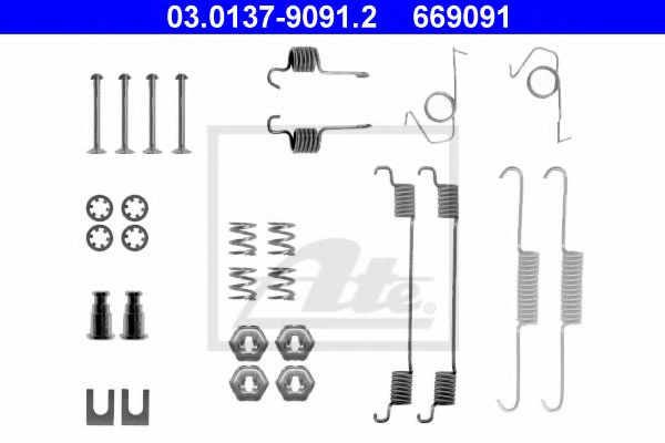 Imagine Set accesorii, sabot de frana ATE 03.0137-9091.2