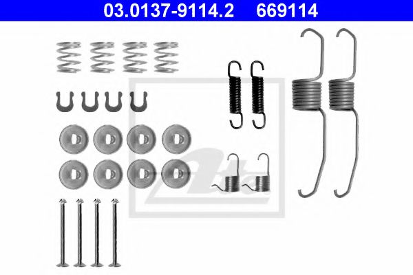 Imagine Set accesorii, sabot de frana ATE 03.0137-9114.2