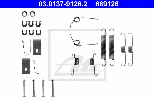 Imagine Set accesorii, sabot de frana ATE 03.0137-9126.2