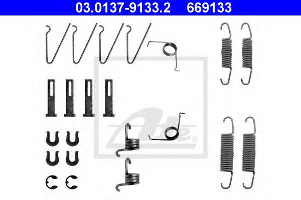 Imagine Set accesorii, sabot de frana ATE 03.0137-9133.2