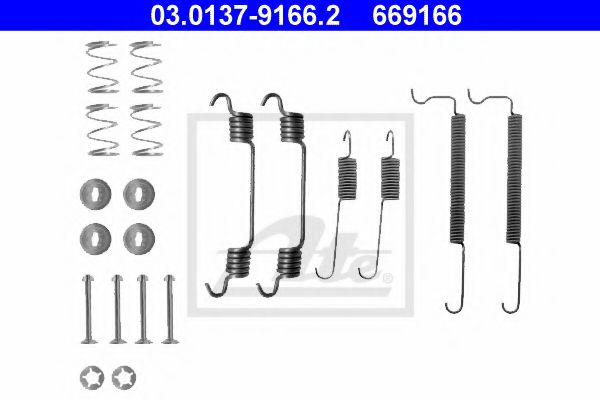 Imagine Set accesorii, sabot de frana ATE 03.0137-9166.2