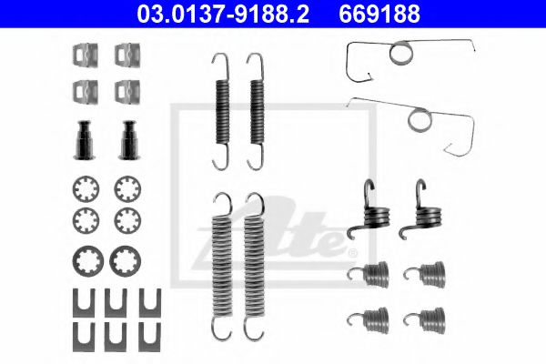 Imagine Set accesorii, sabot de frana ATE 03.0137-9188.2