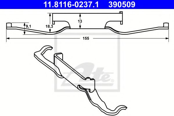 Imagine Arc, etrier frana ATE 11.8116-0237.1