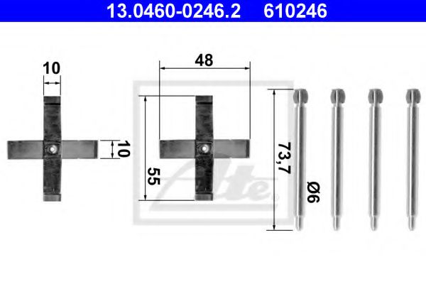 Imagine Set accesorii, placute frana ATE 13.0460-0246.2