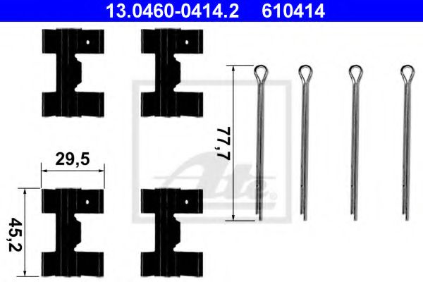 Imagine Set accesorii, placute frana ATE 13.0460-0414.2