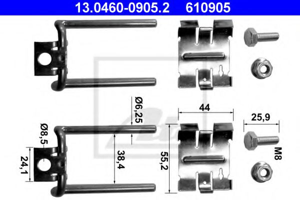 Imagine Set accesorii, placute frana ATE 13.0460-0905.2