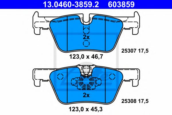 Imagine set placute frana,frana disc ATE 13.0460-3859.2