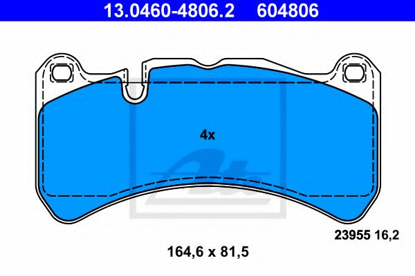 Imagine set placute frana,frana disc ATE 13.0460-4806.2