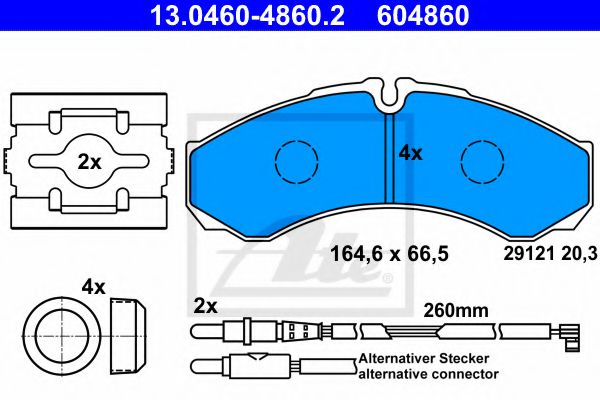 Imagine set placute frana,frana disc ATE 13.0460-4860.2