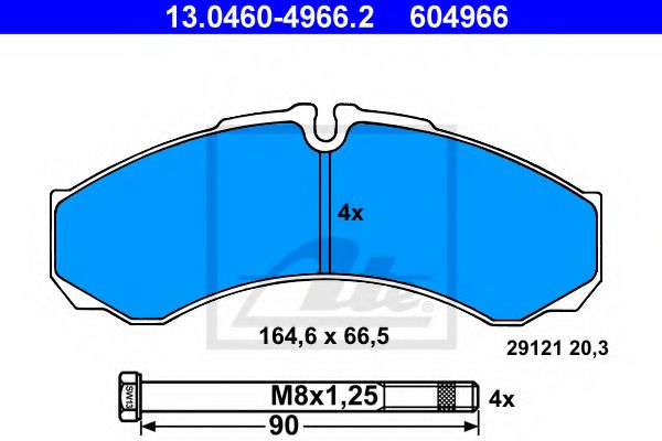 Imagine set placute frana,frana disc ATE 13.0460-4966.2