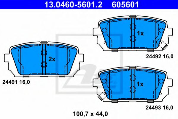 Imagine set placute frana,frana disc ATE 13.0460-5601.2