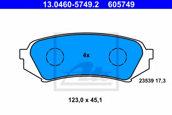 Imagine set placute frana,frana disc ATE 13.0460-5749.2