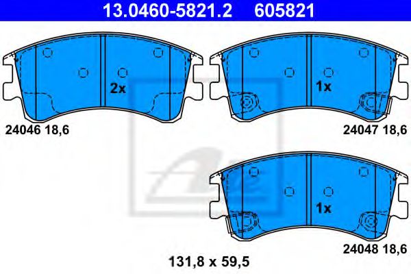 Imagine set placute frana,frana disc ATE 13.0460-5821.2