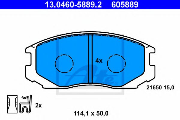 Imagine set placute frana,frana disc ATE 13.0460-5889.2