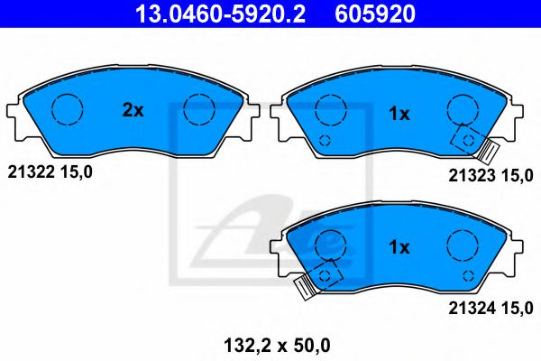 Imagine set placute frana,frana disc ATE 13.0460-5920.2