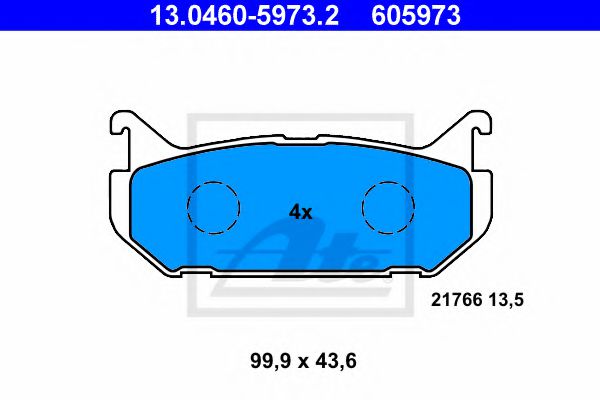 Imagine set placute frana,frana disc ATE 13.0460-5973.2