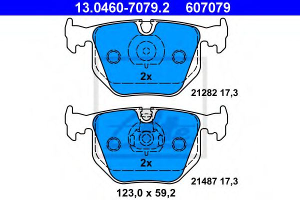 Imagine set placute frana,frana disc ATE 13.0460-7079.2