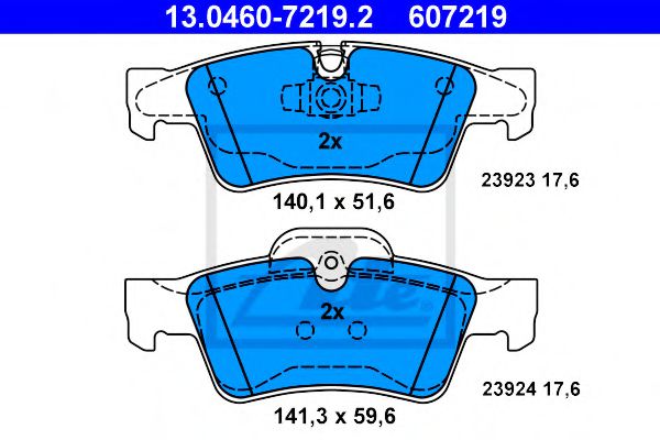 Imagine set placute frana,frana disc ATE 13.0460-7219.2