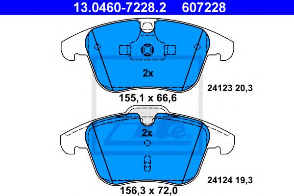 Imagine set placute frana,frana disc ATE 13.0460-7228.2