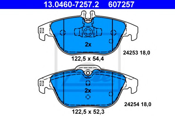 Imagine set placute frana,frana disc ATE 13.0460-7257.2