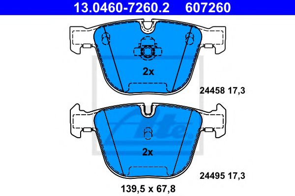 Imagine set placute frana,frana disc ATE 13.0460-7260.2