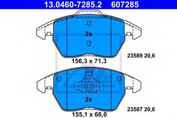 Imagine set placute frana,frana disc ATE 13.0460-7285.2