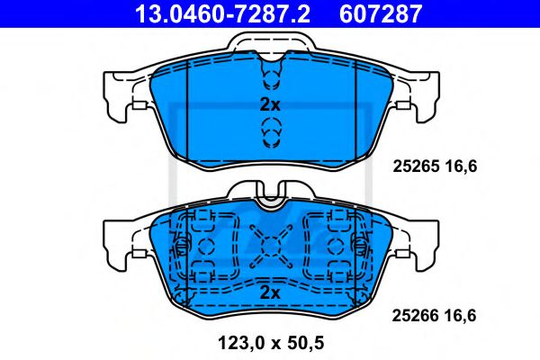 Imagine set placute frana,frana disc ATE 13.0460-7287.2