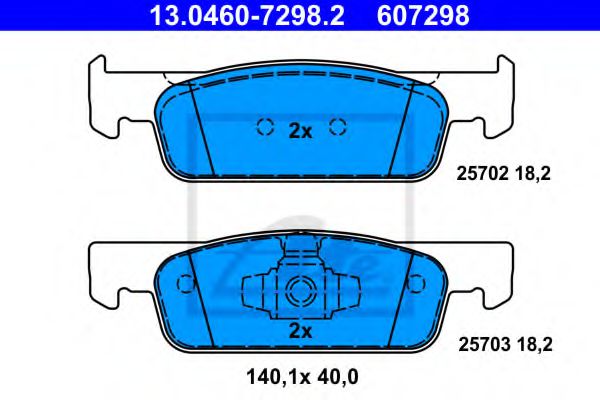 Imagine set placute frana,frana disc ATE 13.0460-7298.2