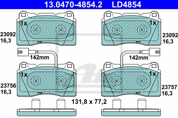 Imagine set placute frana,frana disc ATE 13.0470-4854.2