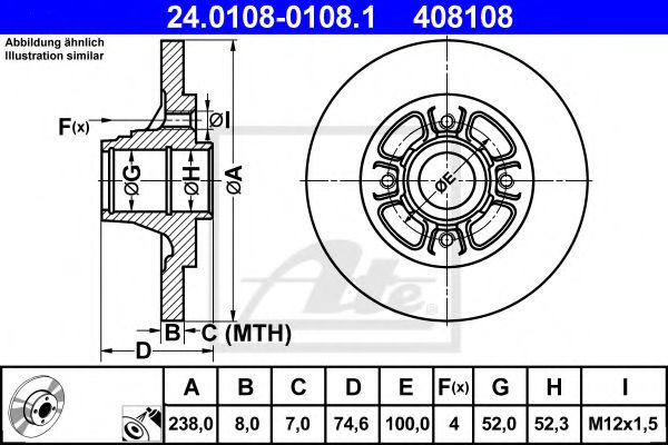 Imagine Disc frana ATE 24.0108-0108.1