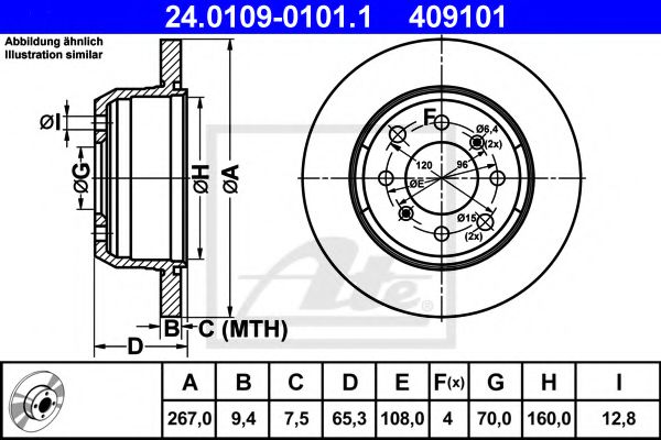 Imagine Disc frana ATE 24.0109-0101.1