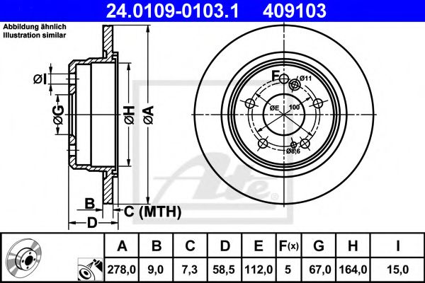 Imagine Disc frana ATE 24.0109-0103.1