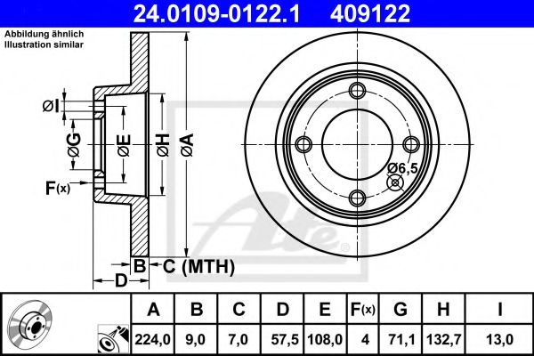 Imagine Disc frana ATE 24.0109-0122.1