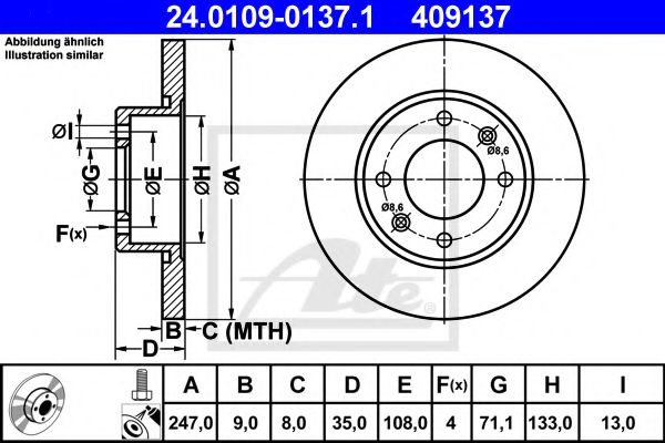 Imagine Disc frana ATE 24.0109-0137.1