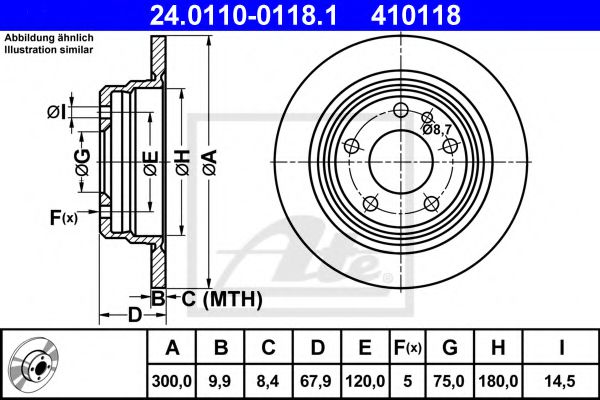 Imagine Disc frana ATE 24.0110-0118.1