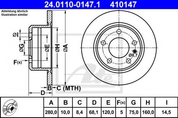 Imagine Disc frana ATE 24.0110-0147.1