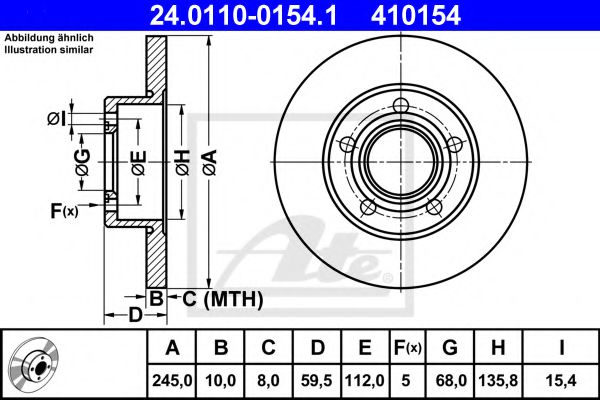 Imagine Disc frana ATE 24.0110-0154.1