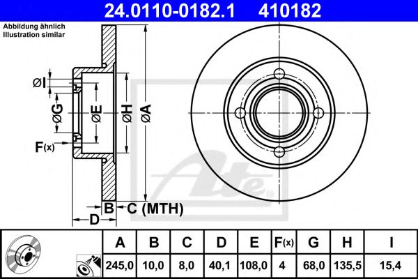 Imagine Disc frana ATE 24.0110-0182.1