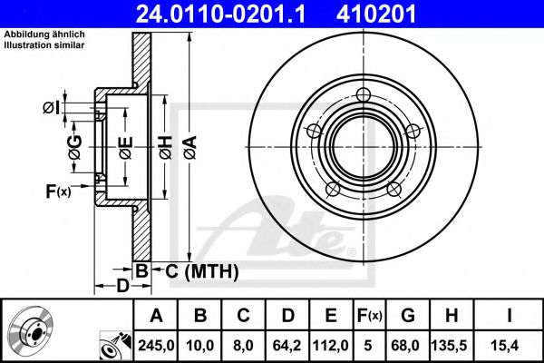 Imagine Disc frana ATE 24.0110-0201.1