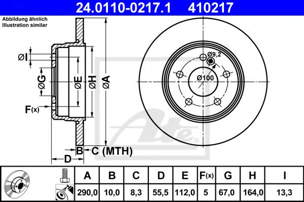 Imagine Disc frana ATE 24.0110-0217.1