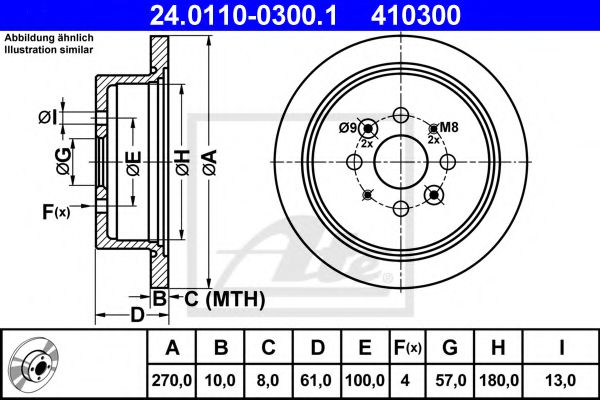 Imagine Disc frana ATE 24.0110-0300.1