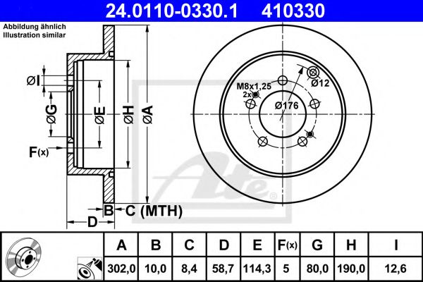 Imagine Disc frana ATE 24.0110-0330.1