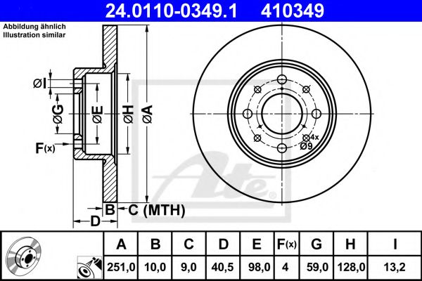 Imagine Disc frana ATE 24.0110-0349.1