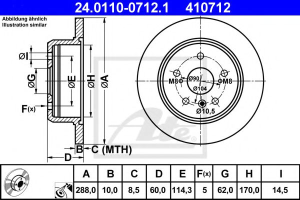 Imagine Disc frana ATE 24.0110-0712.1