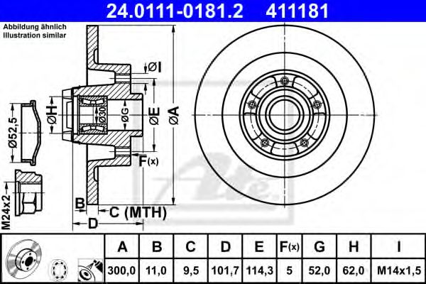 Imagine Disc frana ATE 24.0111-0181.2