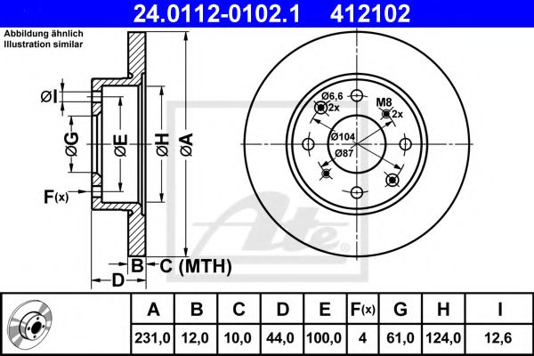 Imagine Disc frana ATE 24.0112-0102.1